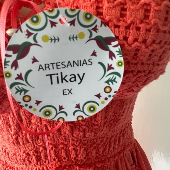 Elegant Coral Halter Dress - Picture 3 of 7